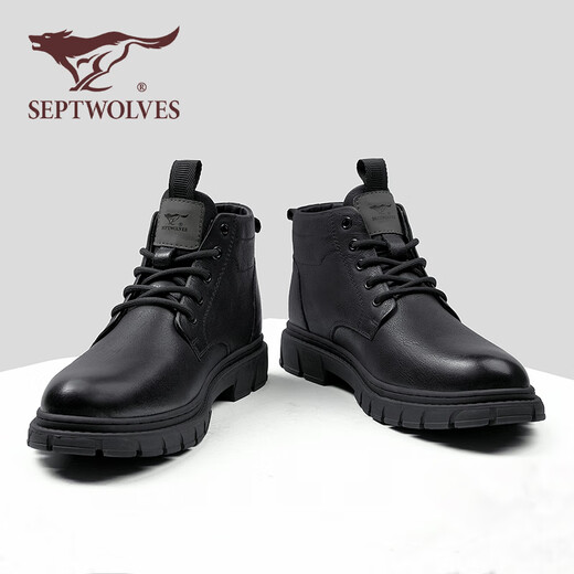 Sieben Wölfe Herrenschuhe Martin Boots Herren Sommer Neue nicht rutschfeste Kleidung-resistente High-Top-Lederschuhe Britisch-Stil BRITISCHE KOWNEHIDE OUDER OUDER AUSBEHALTSUSSUSSCHUS