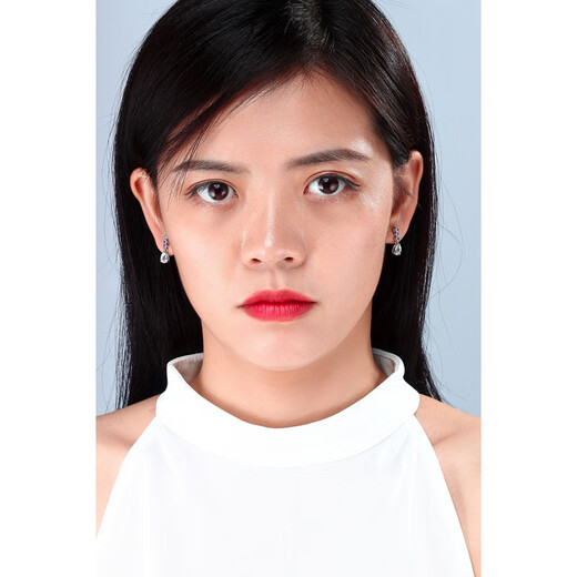 Musi Smart Water Drop Tanzanite Aquamarine Stud Earrings 925 Silver Women's Sapphire Blue Earrings Versatile Earrings