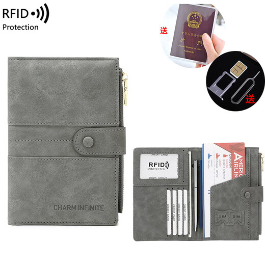 Flugticketpassclip männlicher und weiblicher Pass Bag Tragbares Studium Abland Zertifikat Beutel Passportschutz Fall Anti-Diebstahl-Bürsten Grün grün
