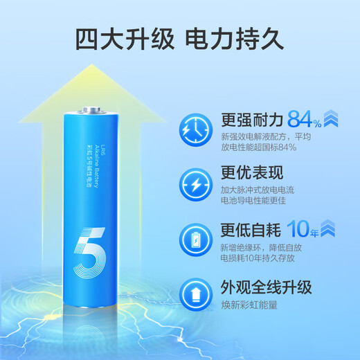 Made in Tokyo, AA-sized batteries, 40-cell rainbow pack, AA-sized batteries, alkaline super performance, lead-free and mercury-free, suitable for blood pressure monitors/glucose meters/fingerprint locks/remote controls/children's toys