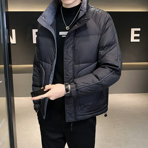 Woodpecker Men's Thin Down Jacket 2023 Nouvelle marque d'hiver à la mode beau grand col épaissis collier de gamme d'hiver