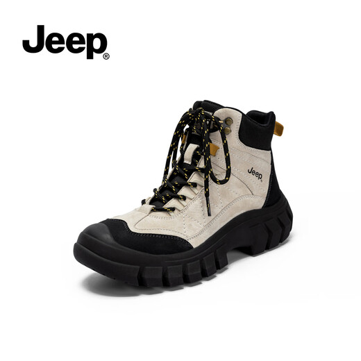 Ботинки Jeep Martin. Женские новые осенние и зимние ботинки для походов и альпинизма 2025. Рабочие ботинки на толстой подошве. Бархатные короткие сапоги в британском стиле. Черный, серый 36