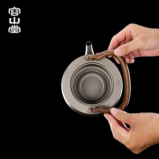 
Rongshantang pure titanium kettle teapot outdoor teapot large capacity teapot cooking stove electric pot health pot Pure titanium kettle-Xuanwu pot 1050ml
