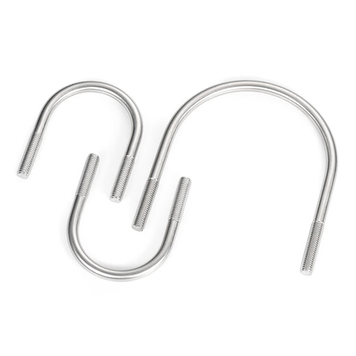 Jinggong 304 stainless steel U-shaped bolt U-shaped screw nut set U-shaped pipe clamp pipe clamp hoop fixed buckle M10*108 (1 piece) 304