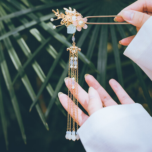 Ancient costume hairpins, tassels, step-rocking girls, super fairy-like ancient style hairpins, Hanfu headwear, ancient hairpins, accessories, secret fragrance, one pack