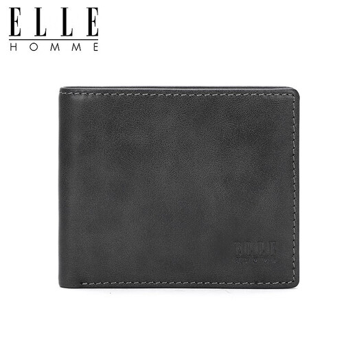 Короткий кошелек Elle Homme Men's Men's Multi-Cow-Cow-Cow-Cow-Shile Multi-Cill Clip, горизонтальный кошелек 3820 Подарок на день рождения