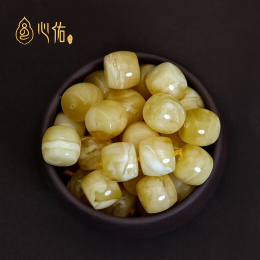 Xinyou natural Russian beeswax demon flower single straight cut bucket beads single bead loose beads with beads Xingyue accessories separated beads top beads demon flower straight cut bucket 12mm/single