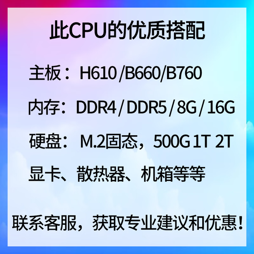 Intel 12/13 Generation CPU-Prozessor i512400f 13400f 12600KF Boxed Loose Chip 12 Generation I3-12100F Loose Chip [Store-Versicherung für drei Jahre]