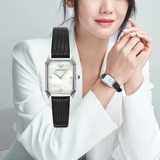 
Emporio Armani watch women's fashion European and American watch belt square couple watch Valentine's Day birthday gift AR11148