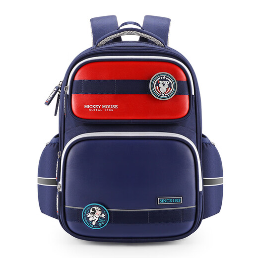 Disney elementary school bag 1-3 boys and girls shoulders Mickey casual children's backpack SM11969 navy blue