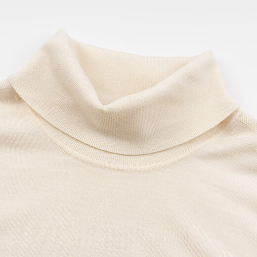 Blue Leopard (LAMPO) 24AW New Product Autumn and Winter Oriental Simple Luxury Style Bottoming Shirt Gold Silk Cashmere Round Neck Sweater Men's Sweater White XL (50)