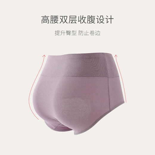 YOUNGYELL Women's Underwear Women's Large Size 200 Jin [Jin equals 0.5 kg] Pure Cotton Antibacterial High Waist Micro-Abstract Summer Thin Women's Shorts Top 4 Pack