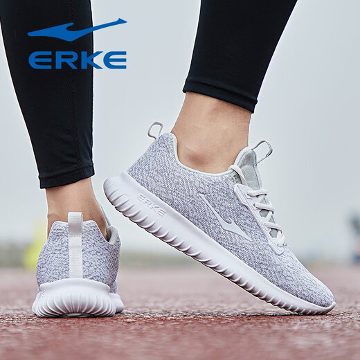 Мужская обувь Hongxing Erke (ERKE) 2026, новинка осени и зимы, плюс бархатные теплые кроссовки, мужская повседневная обувь с дышащей сеткой, спортивная обувь на мягкой подошве Erke белого цвета (модель с сеткой) 3291 40