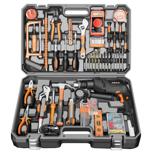 Arrizo Impact Drill Electric Drill Household Hardware Tool Set Multifunctional Dual Hand Electric Drill Impact Drill Repair Tool Combination Set [All-Round King Set] Industrial Grade Electric Drill Set + Drill Bit Set