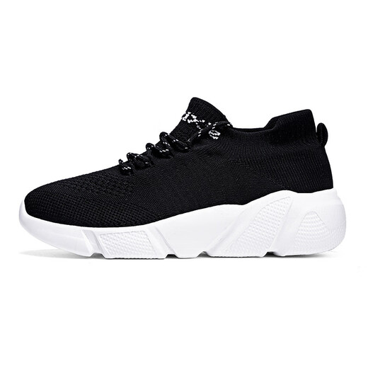 Dianou 2025 Nouvelles chaussures célibataires décontractées grandes tailles SOLUX SOLUX SOBSE SPORTS SHOINS PULODIQUE POLUSTUTILE TOP TOP SOCK SOCK LLN 7027 Couleur de soie de poisson noir 36