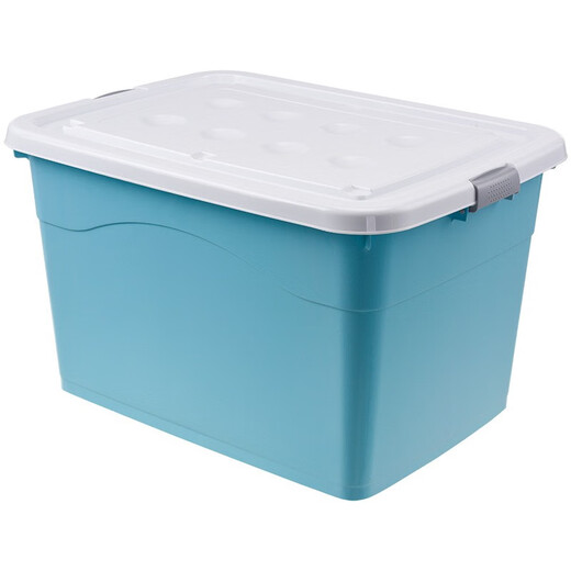 Chenzhi Shangpin Storage Box Extra Large Plastic Box for Household Products Wholesale Storage Box Clothes Storage Box Dormitory Thickened Organizing Box Crystal Blue 350# (Length 80* Width 59 Height 48cm)