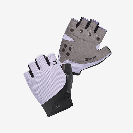 Keep Fitness Gloves Men's and Women's Sports Gloves Cycling Horizontal Bar Pull-Up Training Iron Roller Anti-Slip Palm Guard Purple Gray S