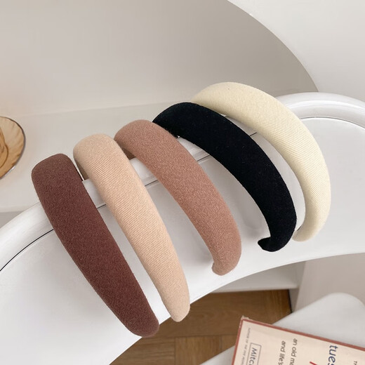 Zhuo Keke sponge high skull headband women's face wash Internet celebrity autumn and winter hair pressure headband hairpin high-end headwear black