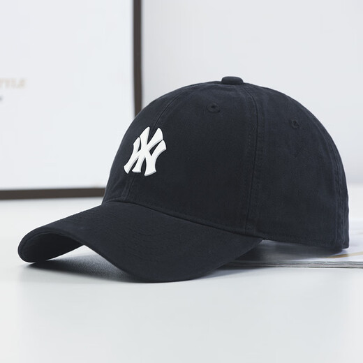 Fanmeilin Sombrero de cuatro estaciones para hombres y mujeres versión coreana gorra de béisbol versátil ins pantalla pequeña sombrilla protección solar gorra con visera negro + etiqueta blanca