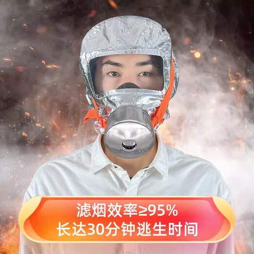Fire mask, anti-smoke and gas mask, hotel national standard 3C certification, household fire escape, fireproof TZL30 filtering self-rescue respirator, single suit, company gift fire training procurement