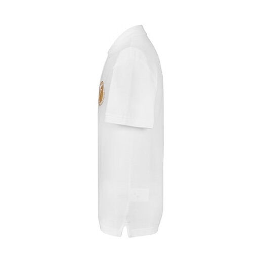 VERSACE JEANS COUTURE范思哲男士Polo衫个性烫金徽章图案短袖T恤11148礼物 白色 M
