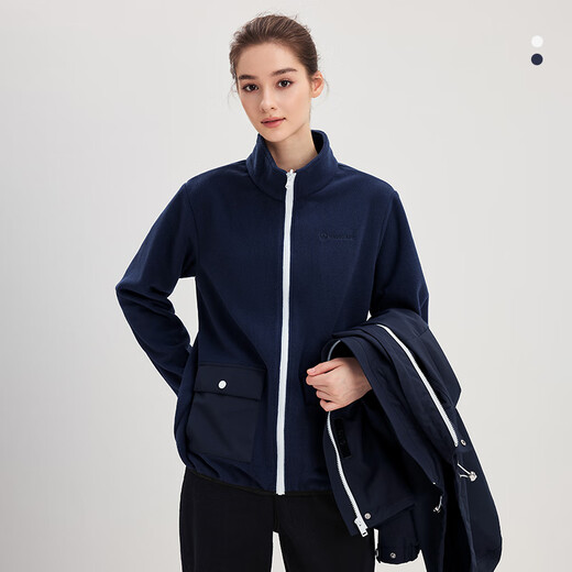 Navigare Italian small sailing women's windbreaker autumn and winter three-in-one quilted warm casual jacket loose slim top navy blue L
