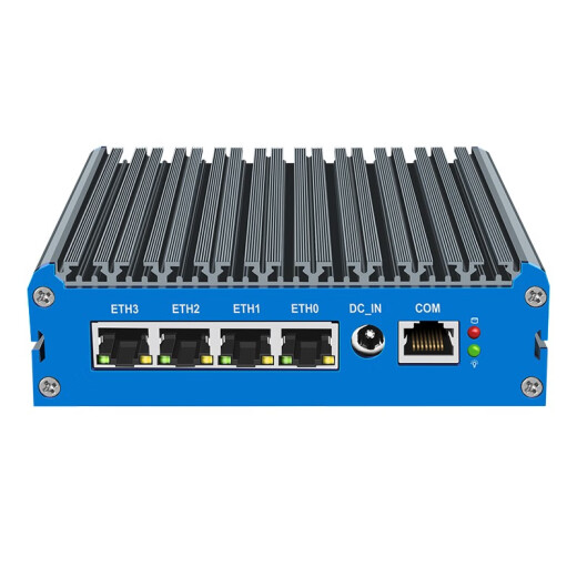倍控G48 N5105多网口四核软路由嵌入式工业电脑物联网主机X86开发板准系统4G通信SIM卡槽n6210 8G内存+256G固态 G48蓝色面板-N5105四网卡i226