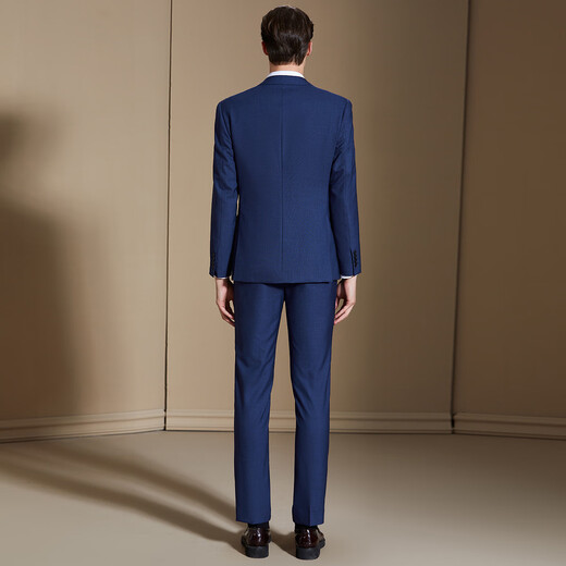 Antonio 100% worsted Australian wool suit two-piece business formal suit suit men's autumn and winter groom's wedding dress Haze Blue 48B (175/96B)