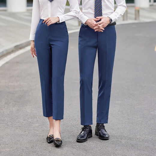BYD Dynasty Net work clothes for men and women, suits, trousers, shirts, professional wear, 4S store sales work clothes, suits, haze blue trousers/single piece, XL men's style