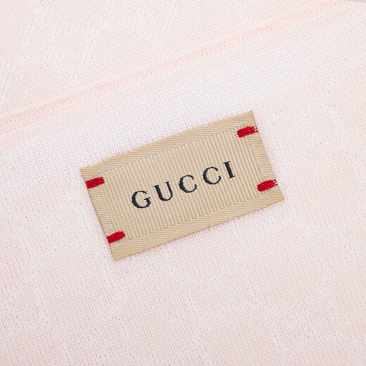 Gucci (Gucci) Gucci Kinder dünne Decke GG Muster Wolle Decke Chinesisches Valentinstag Geschenk Weiß/Pink 417865 3K200 9272