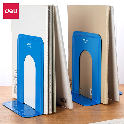 Deli -Student Metal Iron Book Stand Bookshelf Große Bücher verlassen sich auf Buchhandlung Buch Clip Book Block Block Block Block Briefpapier 9272 2 Stück Packung Packung