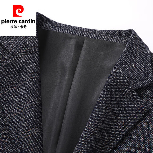 Pier Cardin men's business casual blazer spring and autumn new business suit men's middle-aged single daddy suit formal wear men's clothing upgraded fabric 909 [2113 dark gray] XL 180 [recommended 130-145 Jin [Jin equals 0.5 kg]]