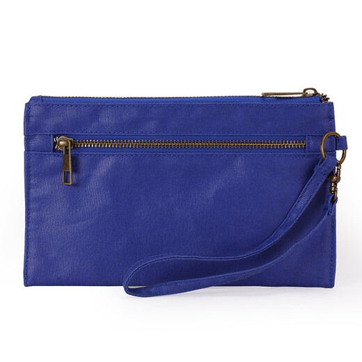 
M Square clutch mobile phone bag mini bag handbag travel debris storage data cable coin wallet card bag blue