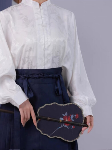 
True horse-faced skirt full set of new Chinese dresses for women 2025 spring new Chinese style modified Ming Hanfu small one 1047 horse-faced skirt L [Suggested 110-125 Jin [Jin equals 0.5 kg]]