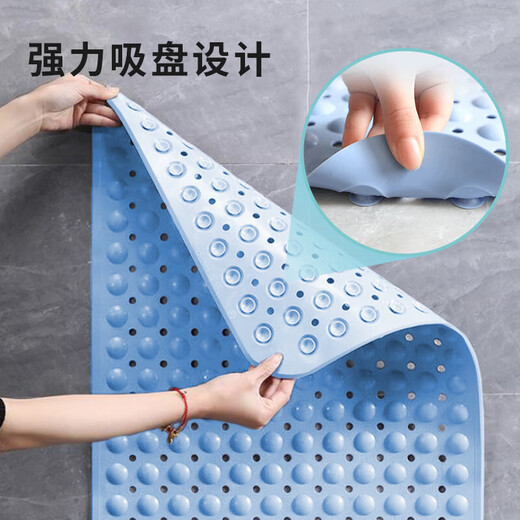 
Yierman Bathroom anti-slip mat Shower waterproof foot pad Bathroom anti-slip mat Massage Yunduo Blue 50*80cm