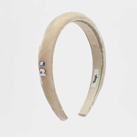 Tagi.Velvet<i>Imagination Colored Diamond Silk Headbands Autumn and Winter Multi-Color Optional Fashionable and Versatile Headbands Hair Accessories Beige Gray