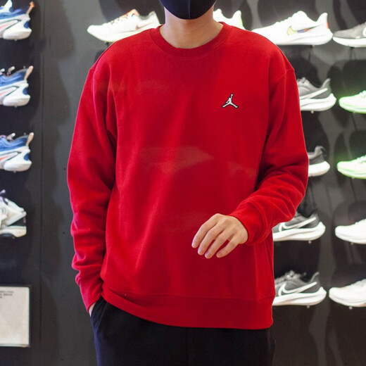 耐克（NIKE）外套男士春秋季运动服针织加绒保暖圆领卫衣套头衫DQ7521-091 DQ7521-687红色加绒 2XL