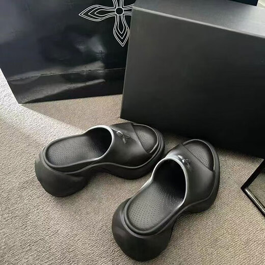 Phoenix usa zapatillas de suela gruesa para mujeres para el verano 2024 nuevas tendencia de moda de flores cruzadas de alta altura Sandalias de tacón alto 37-38