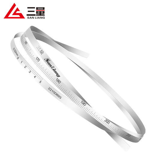 Three-quantity diameter measuring ruler, stainless steel flexible outer diameter circumferential ruler, O-ring cursor, stainless steel extension 50 300mm