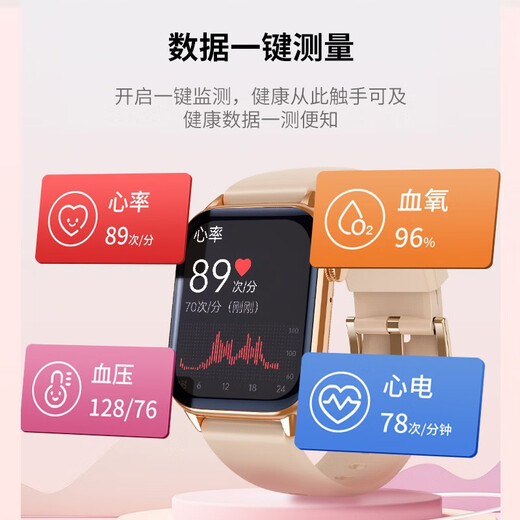 CK/Coverme Small CK Tianxing Smart Watch für Frauen Geburtstagsgeschenk für Mädchen High-End-Gefühl für Freundinnen und Frau Brand Bluetooth Sports Bracelet für beste Freundin [Bracelet Armband Geschenkbox] Pink Tape