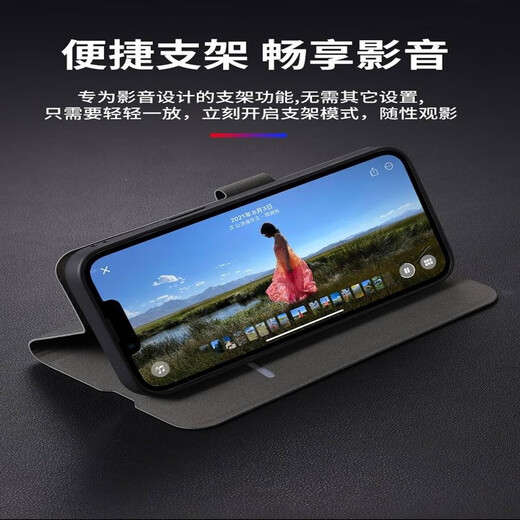 Ruisipai vivoiqooneo11/10pro + mobile phone case film iqooneo9spro + flip-top leather case V2301/2A double-sided all-inclusive anti-fall summer elderly light luxury anti-fingerprint retro gray sheepskin flip-top leather case + insertable card iQOO Neo10/Neo10Pro