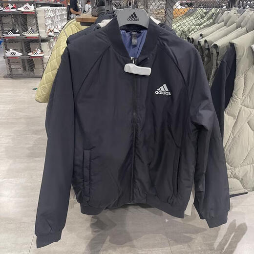 阿迪达斯（adidas）外套男装2025年春季新款运动服梭织防风保暖休闲飞行员夹克 JN4855黑色 2XL