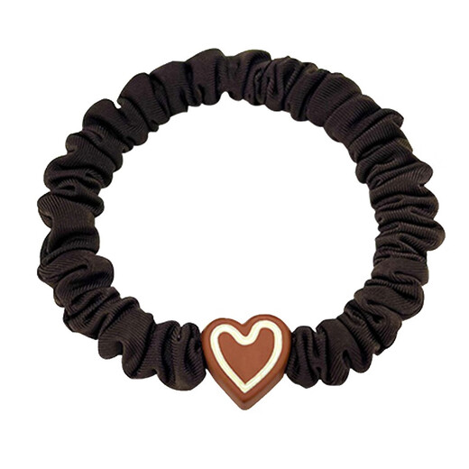 Zhuo Keke headband rubber band women's hair tying simple temperament high elasticity and durability 2025 new high-end leather set hair band hair rope off-white set of 5