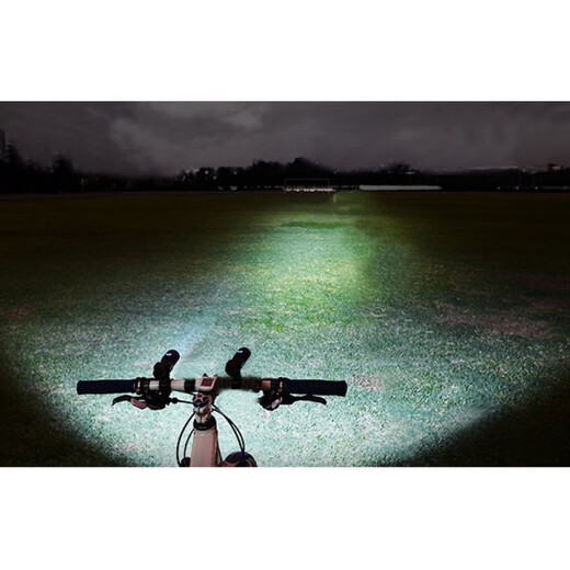 Heluo bicycle lighting road car headlight, strong light flashlight installed on mountain bike, children's riding night light, black (USB charging) with light stand