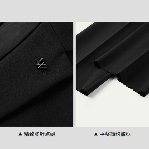 Heilan House Suit Men's 24 Spring and Autumn New Gentleman Business Wedding Suit HTXAD3W017A Black 17 (suit + trousers) 180/100B 50B recommended 152~170Jin Jin equals 0.5 kg