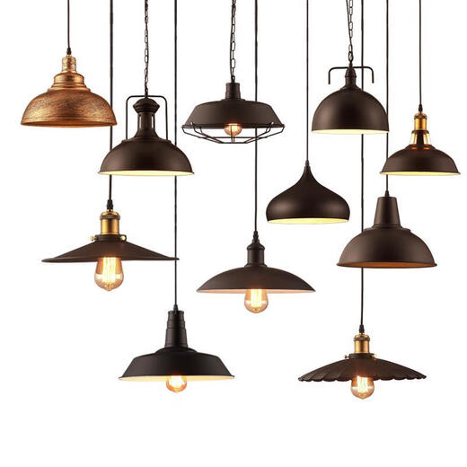 Loft Creative Single Head Iron Pot Deckel Einfache Restaurantlampe American Retro Nordic Industrial Style Bar Kronleuchter D5009 Weiß groß