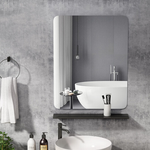 Anerya soft mirror wall sticker self-adhesive bathroom household acrylic full-body mirror bathroom face wash makeup mirror