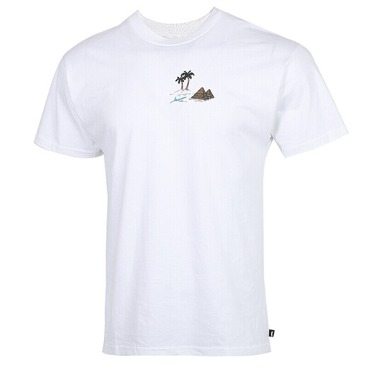 Nike (Nike) Nuevo estilo de ejercicio de ejercicios para hombres Camiseta de manga corta de cuello corto impreso impreso