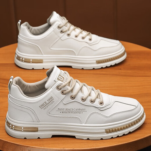 Assaulter (Tujizhe) [Offizielle Waren | Streng ausgewählte gute Güter] Neue modische und vollkommene Internet-Promi-Modeschuhe Herrenarbeit Schuhe Leder Martinschuhe [Leder Gesichtsstil] Beige 43