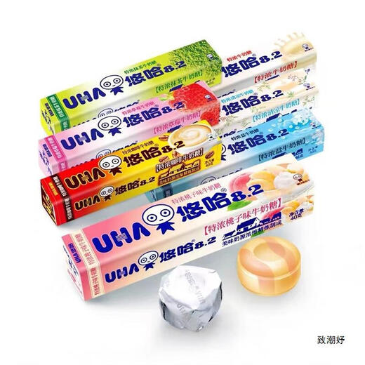 Yuha Nong Matcha Aromool Milch Süßigkeiten 400G Box Hochzeits Süßigkeiten Milch Süßigkeiten Harte Süßigkeiten Uha Erdbeergeschmack 10 Streifen Alpine Streifen [duftweich] 693g [würziger Joghurtgeschmack] 3